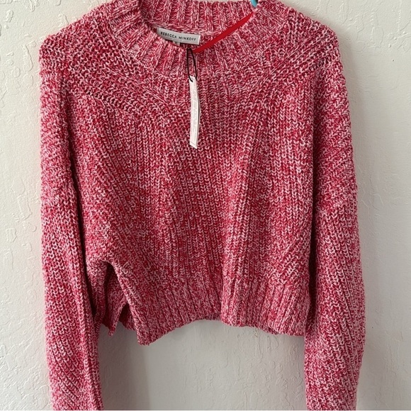 Rebecca Minkoff Sweaters - Rebecca Minkoff Marled Red Crew Neck Sweater